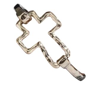 Silvertone Cross Bracelet